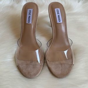 erin clear high heel sandals